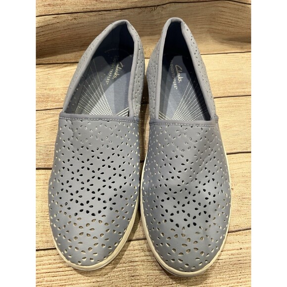 Clarks Cloudsteppers Breeze Emily Loafers in a Blue Lavender Textile Size 11 - Picture 3 of 9
